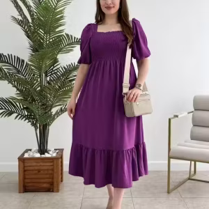 fancy gathered women dress & gown