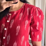 Ikkat Printed Flared gown For Women's || handblock Women's Kurti || Women's Fancy Kurti || Women's cotton Kurti || Women's Stylish 3/4 sleeves Kurti || summer wear || festive wear