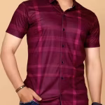 Mens Staylish Casual Chex Lycra Shirt