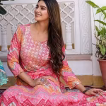 EMBROEDARY RAYON ANARKALI LONG KURTI