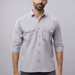 vstrr latest and stylish maroon double pocket shirt for men