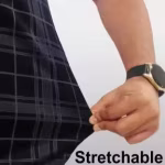 STI Men's Checked Regular Spread Collar Black Shirts