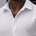 Textured Popcorn Pattern Shirt – Modern Casual Wear for Men